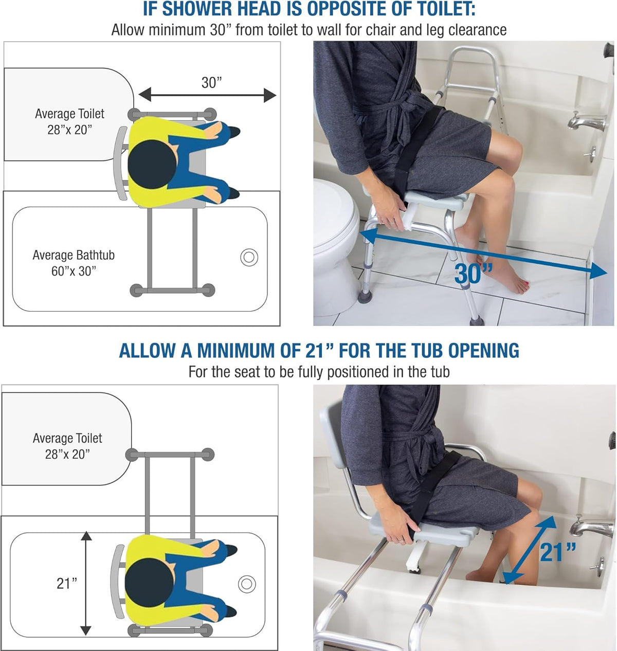 DMI Tub Transfer Bench and Shower Chair with Non Slip Aluminum Body, FSA Eligible, Adjustable Seat Height and Cut Out Access, Holds Weight up to 400