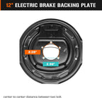 Aeagle 8 on 6.5" Bolt Circle Hub Drum Kits w/ 12" x 2" Left and Right Electric Brake for 7,000lbs Trailer Axle,Cone Bearing