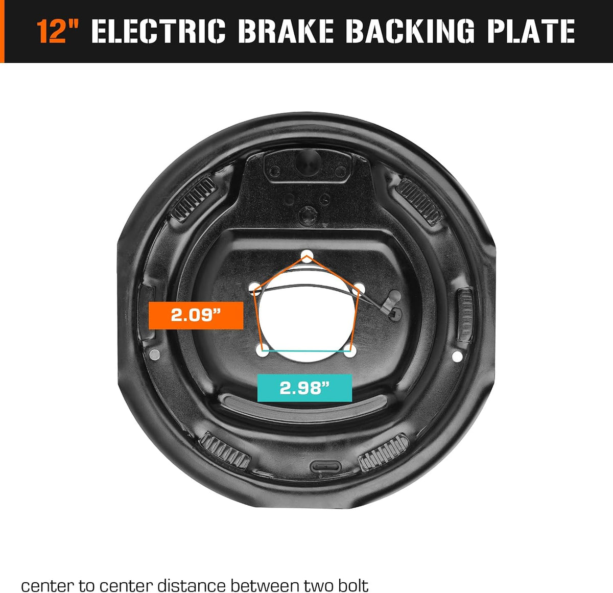 Aeagle 8 on 6.5" Bolt Circle Hub Drum Kits w/ 12" x 2" Left and Right Electric Brake for 7,000lbs Trailer Axle,Cone Bearing