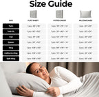 Silvery Silver Infused Bed Sheets Set - Ultra-Soft Temperature-Regulating Fabric with Self-Cleaning Technology™ That Stays Fresh 3X Longer for