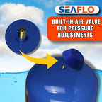 SEAFLO 2 Gallon Pre-Pressurized Accumulator Expansion Tank – Reduces Pump Cycling, Smooth Water Flow, 87 PSI, 3/4" MNPT, Compact Design for RV