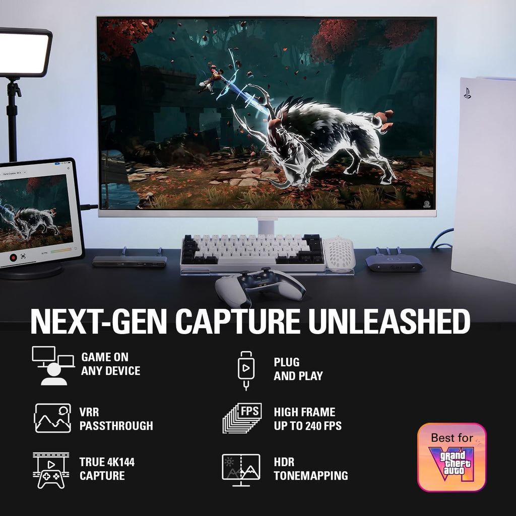 Elgato 4K X Capture Card, HDMI 2.1, 4K144 Ultra-Low Latency