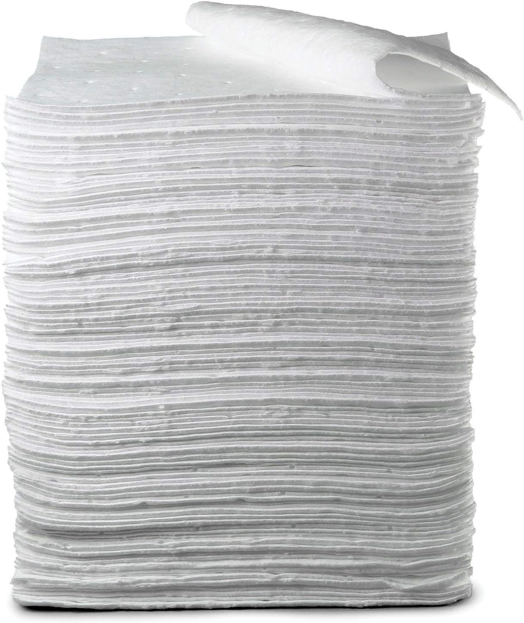 3M Petroleum Sorbent Pad HP-156, High Capacity, White (Case of 100)