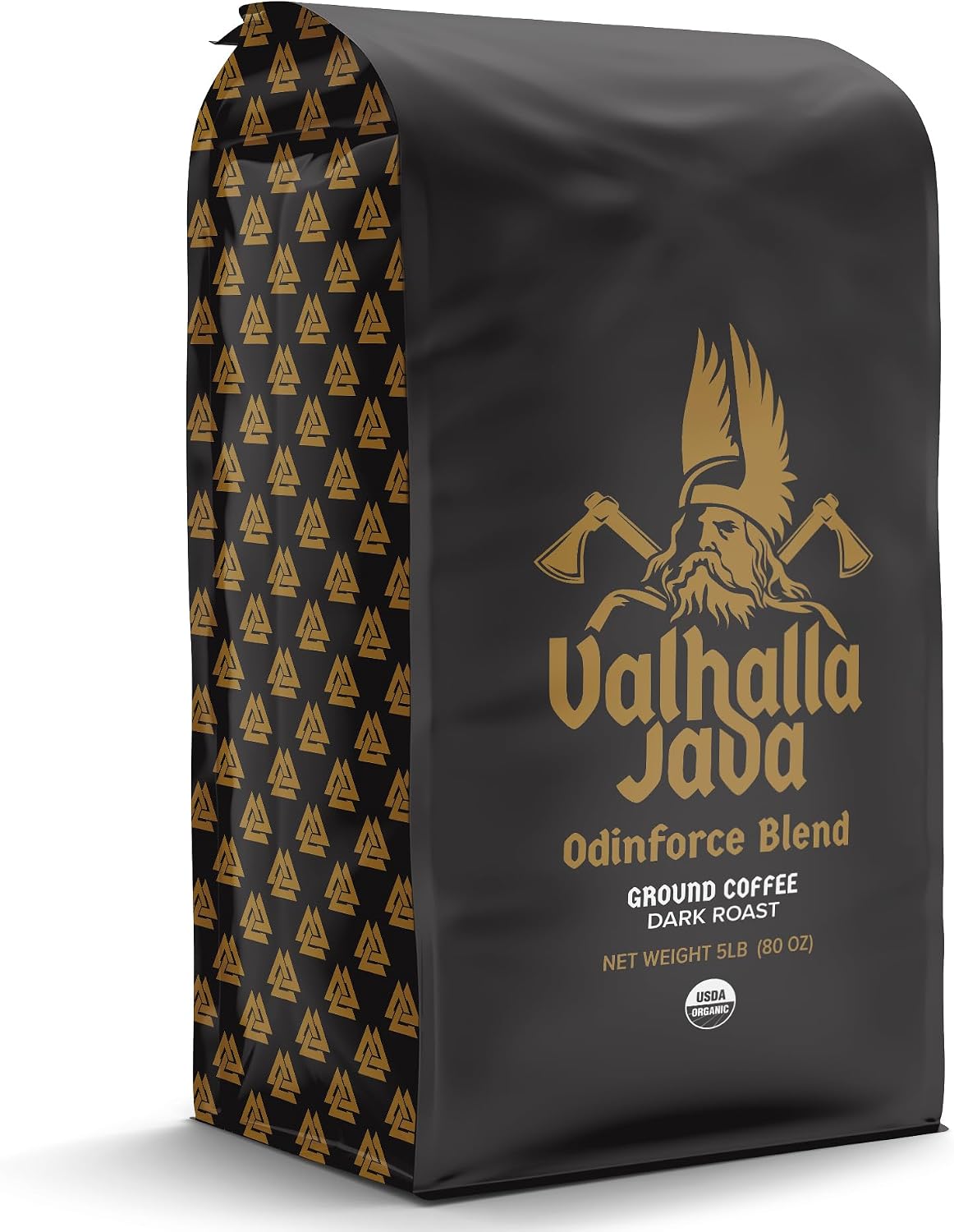 Death Wish Coffee Valhalla Java Medium-Dark Roast Ground, Organic, 5 lb