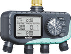 RAINPOINT Sprinkler Timer 4 Zone, Water Timer for Programmable, for Soaker Hose with Rain Delay/Manual/Automatic Watering System, Digital Irrigation