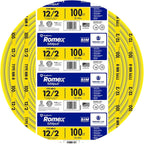 Southwire Romex Brand Simpull Solid Indoor 12/2 W/G NMB Cable 100ft Coil - SW# 28828228