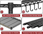 PrimeZone 36"W x 16"D x 79"H Wire Shelving with Wheels, 5-tier Metal Shelf