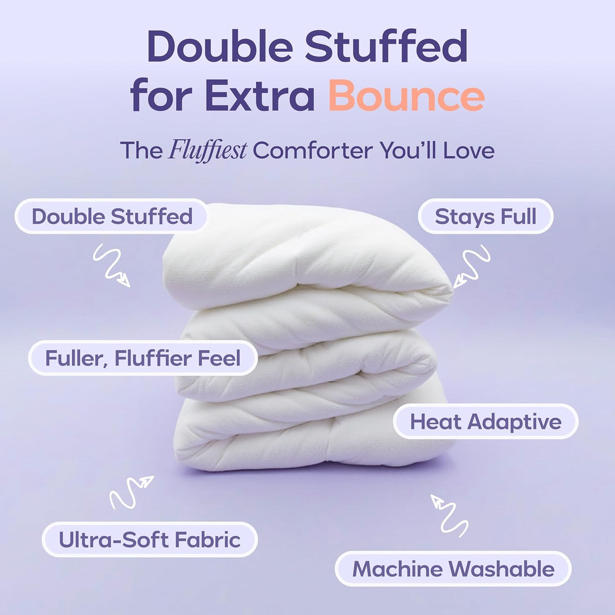 Mellow Marshmellow Comforter King/Cal King, Oeko-TEX Class I Fabric