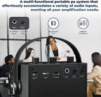 50W Voice Amplifier for Teachers, Portable PA Speaker with Microphone