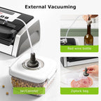 Bonsenkitchen Vacuum Sealer with Easy Handle Design,1 Bag Roll & 10 Bags