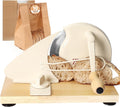 Manual Bread Slicer for Homemade Sourdough,Adjustable Thickness,Hand Crank Bread Slicer with Stainless Steel Blade, Aluminum Alloy Frame & Solid Wood