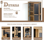 Outdoor Storage Cabinet with Shelves, Weatherproof Tool Shed for Patio