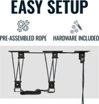 Teal Triangle Canoe Hoist, EasyLift Garage Pulley System, Holds 150 lbs