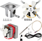 Complete Replacement Parts Kit for Pit Boss and Traeger, Auger Motor, Grill Induction Fan, Fire Burn Pot with Screws, Hot Rod Ignitor with Fuse, for