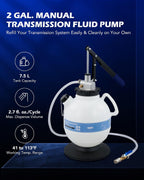 OMT 2 Gallon Transmission Fluid Transfer Pump Set with 15 ATF Adapters