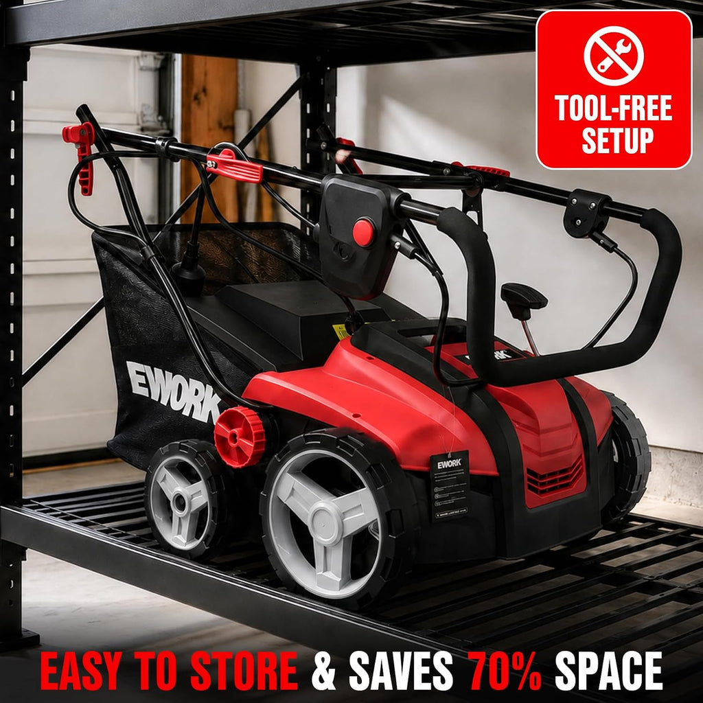 Electric Dethatcher and Scarifier 17-Inch 15-Amp with Collection Bag