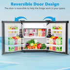 Antarctic Star 1.6 cu.ft Mini Fridge Adjustable Thermostat, Stainless Steel