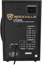 Rockville HTS56 5.1-Channel Bluetooth Home Theater System, 8" Subwoofer