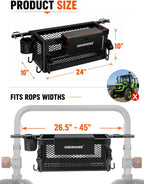 Heavy Duty Tractor Tool Box 24"x10"x10" Multi-Function Tractor Accessories