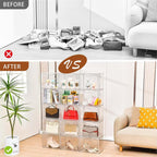 Stackable Acrylic Display Case,Clear Storage Bins with Lid for Collectibles