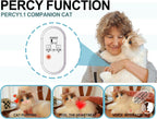 Chongker Interactive Companion Robot Cat Pets, Handmade Weighted Stuffed Animals, Cat Plush Toy with Voice Response, Realistic Heartbeat and Purring