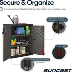 Suncast 30" Base Cabinet, Heavy-Duty Garage Storage Cabinet, Dark Gray