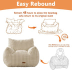 Giant Bean Bag Chair for Adults Teens with Armrest Large BeanBag Couch Sofa