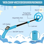 Kids Metal Detector, Adjustable 27.5"-37.8" with LCD Display (Azure)