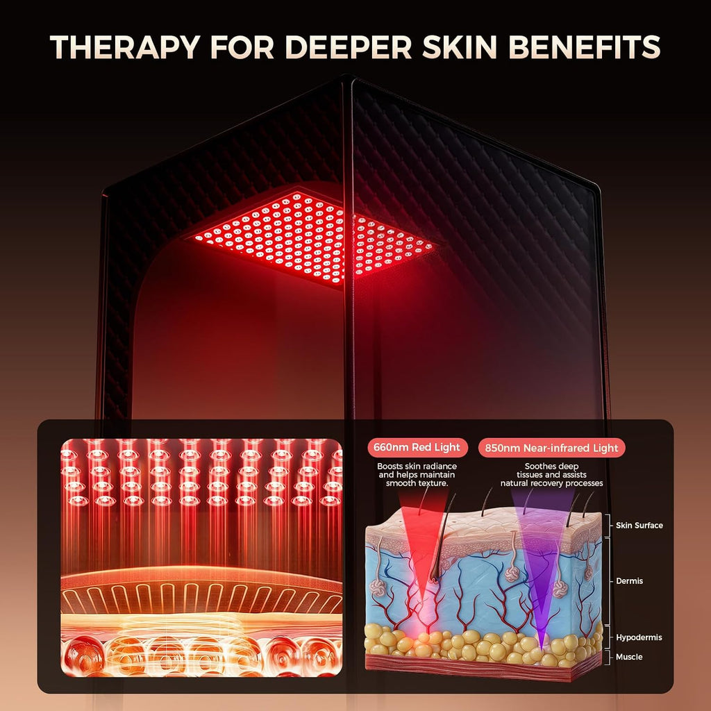 Infrared Sauna Box Portable Steam Sauna with Red Light 660Nm 850Nm for Home