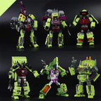 NBK Deformation Oversize Toys Robot Devastator Engineering Combiner 6 in 1 Action Figure Car Truck Model Gift for Kids Boys (Green)