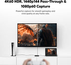 AVerMedia GC311G2 USB-C Game Capture Card, 1080p60, 4K60 HDR Pass-Through
