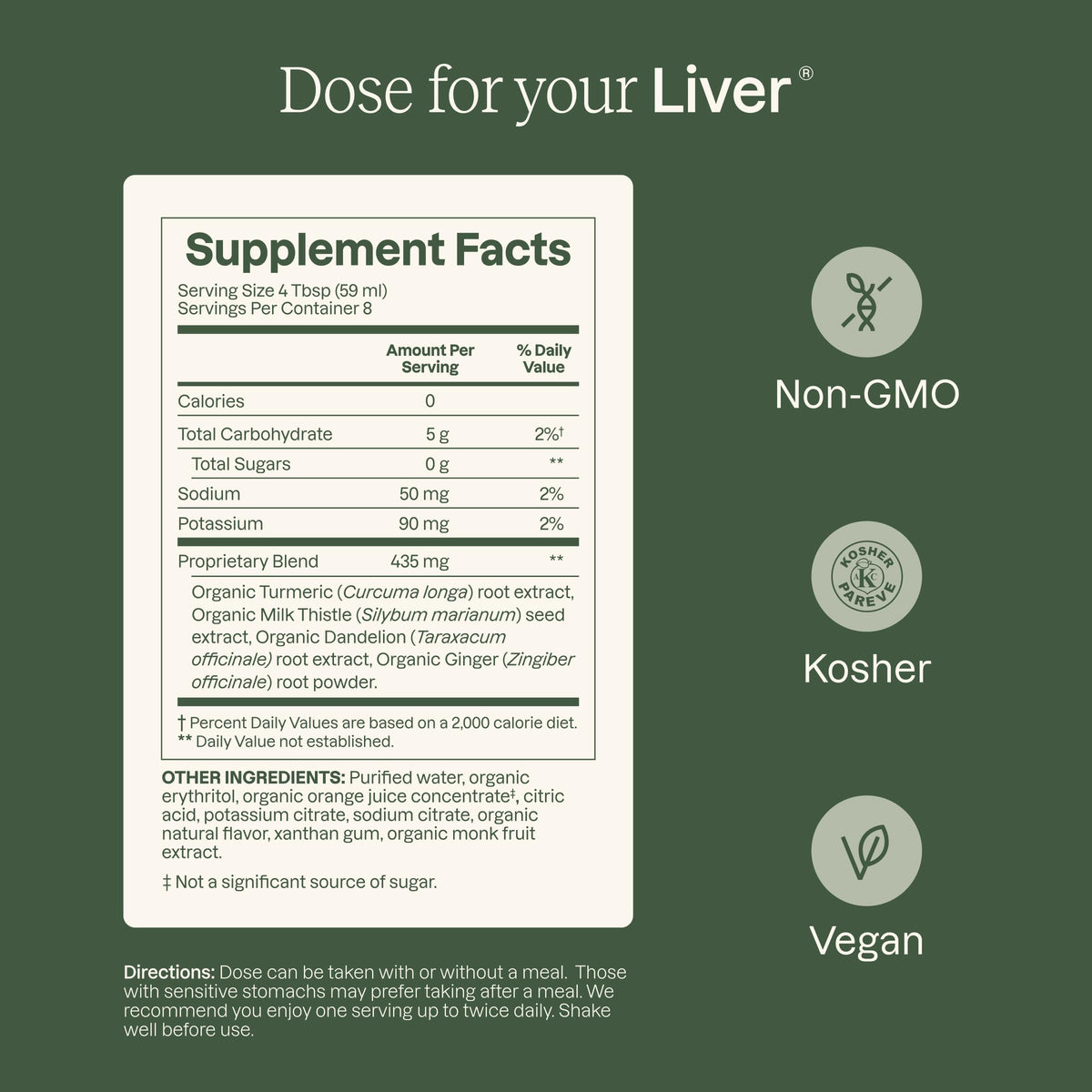 Dose for Your Liver Cleanse Detox & Repair, 16oz Bottle, 3 Pack