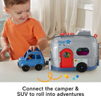 Fisher-Price Little People Toddler Toy Light-Up Learning Camper Playset with Smart Stages, Figures & Accessories for Pretend Play Ages 1+ Years