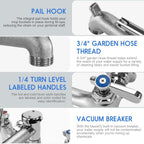 Commercial Mop Sink Faucet with Vacuum Breaker, Wall Mount 8" Center