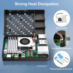 RasTech Raspberry Pi 5 8GB Kit with Active Cooler and Pi5 Case