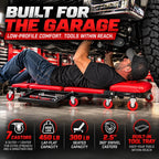 40" Mechanics Creeper Z Fold with Side Tool Tray, 3 in 1 Low Profile
