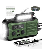Emergency Radio Hand Crank Solar, 10000mAh/37000mWh Emergency Weather Radio