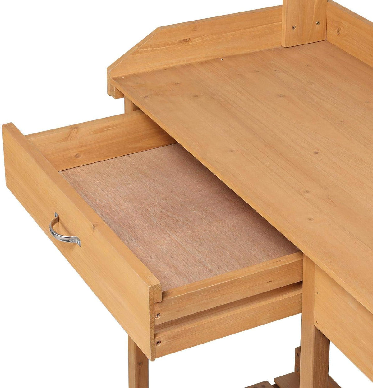 Yaheetech Potting Bench with Sink & Drawer, Outdoor Gardening Table, Wood