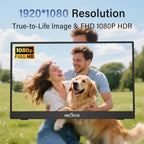InnoView Portable Monitor, 15.6 Inch FHD 1080P HDMI USB C Second External Monitor for Laptop, Desktop, MacBook, Phones, Tablet, PS5/4, Xbox, Switch
