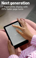 Kindle Paperwhite Signature Edition 32GB (2024 model) – Auto-adjusting front light, wireless charging, and weeks of battery life – Metallic Black