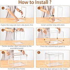 Stackable Acrylic Display Case,Clear Storage Bins with Lid for Collectibles