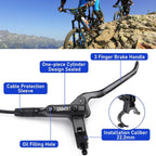 TOBWOLF MTB Hydraulic Disc Brake Set, Four-Piston Bike Brake Upgrade Kit