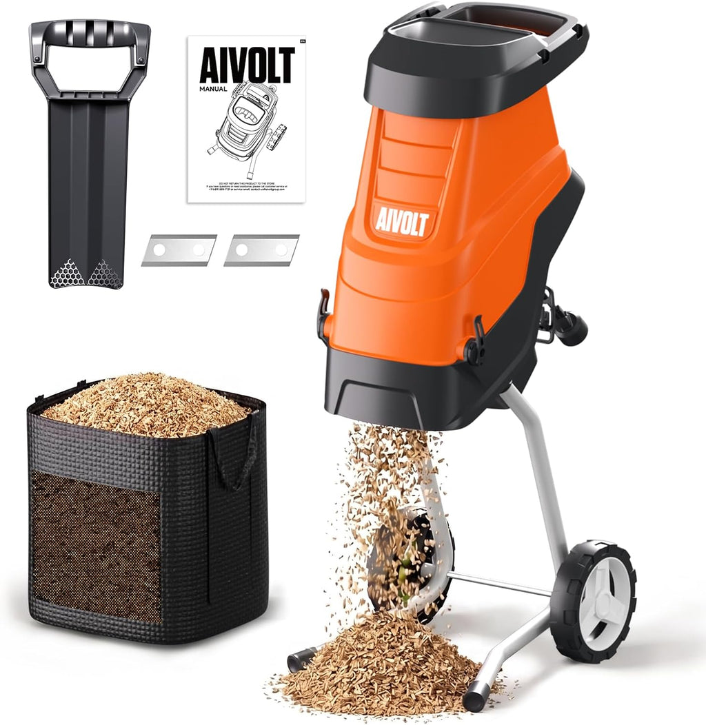 21:1 Electric Wood Chipper, 15-Amp Chipper Shredder