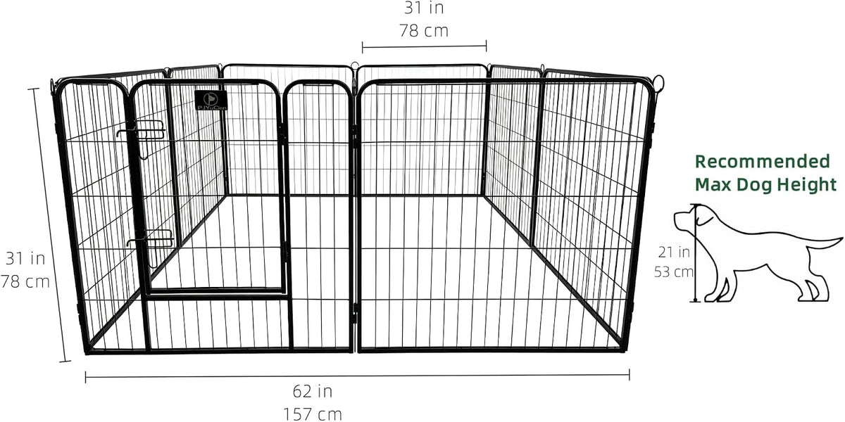 Puppy Playpen Plus Storage Bag with Bottom, 8 Panels 31.3" H