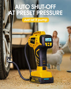 Tire Inflator Portable Air Compressor 21V Battery Powered 160PSI