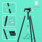 Tripod Game Hoist, 500lb Capacity Deer Hanger with Manual Winch Gambrel