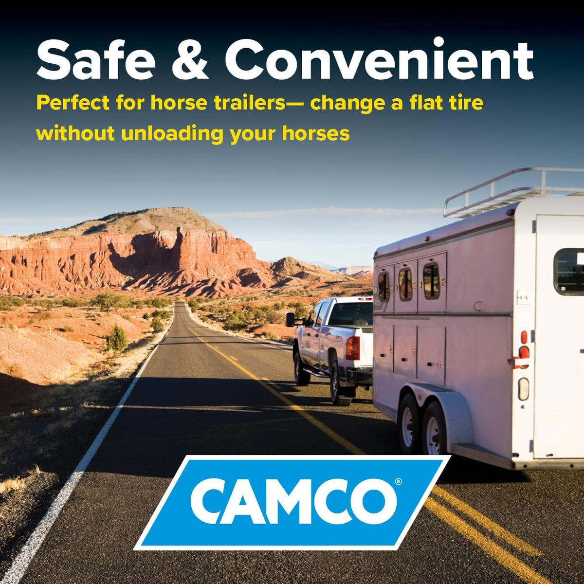 Camco Trailer Aid Plus -5 1/2" Lift Tandem Tire Trailer Ramp - USA Made
