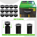 Modern Solar Post Cap Lights - 12 Pack, 2 Modes LED(3000K/6000K) Deck Fence Cap Light for 2x2, 2.5x2.5, 3x3 Posts, IP65 Waterproof, Decoration for