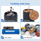 Rock Tumbler Double Drum 6LB Lapidary Polisher