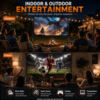 Outdoor Projector Screen with Stand, TOWOND 120 inch Portable Movie Screen, 16:9 HD Foldable Anti-Crease Projection Screen with Carry Bag for Sports